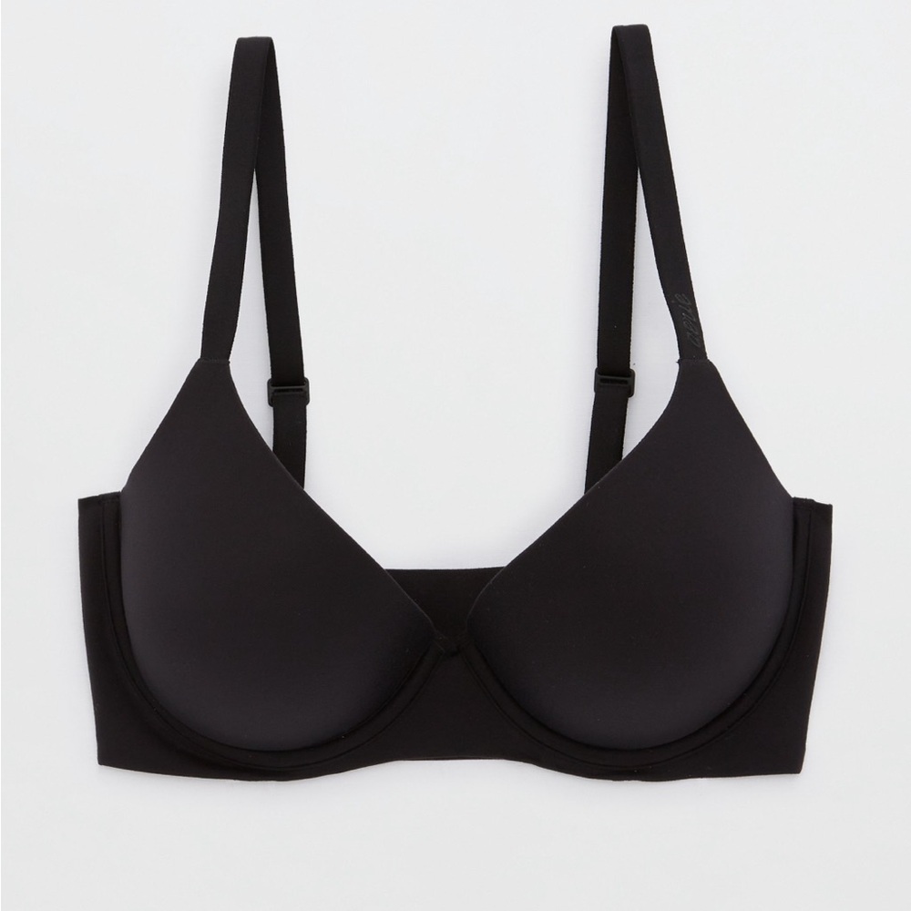 Aerie Black smoothez pull on bra